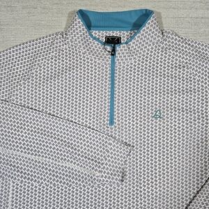 Deolax Texas 1/4 Zip Performance Pullover Mens XXL Golf Stretch Geometric NWT